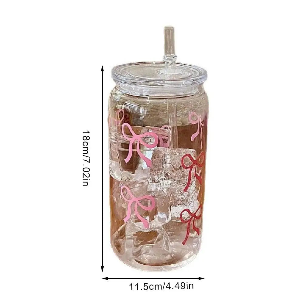 Pink Bow Aesthetic Drinking Cup