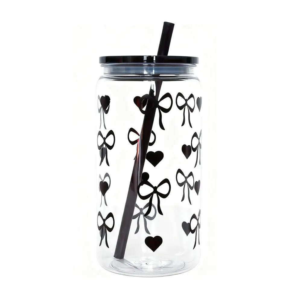 Pink Bow Aesthetic Drinking Cup